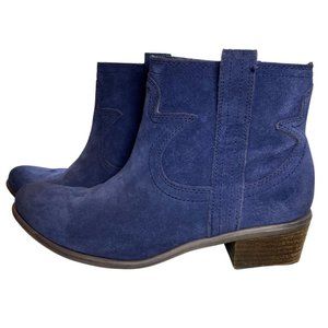 Lucky  Brand Sz 8.5 Navy Blue Terra Suede Boots